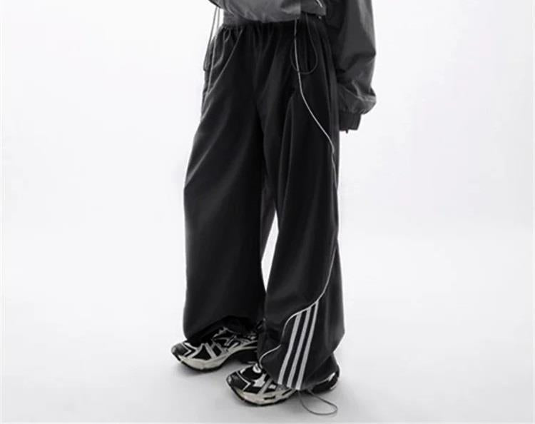 ESC BUTİK Y2K Gorpcore Siyah Eşofman Altı