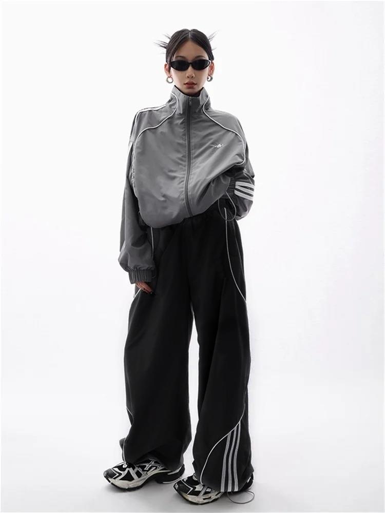 ESC BUTİK Y2K Gorpcore Siyah Eşofman Altı