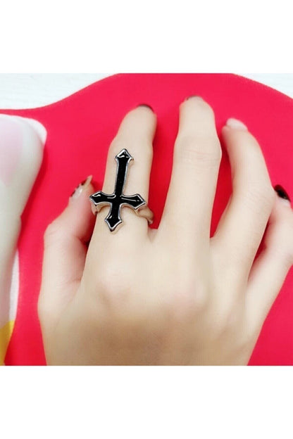 Gothic Ayarlanabilir Haç Yüzük