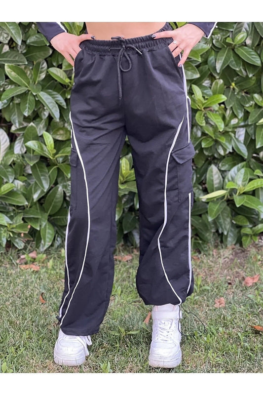 Vintage Line Detay Kargo Cep Trotters Baggy Eşofman Altı
