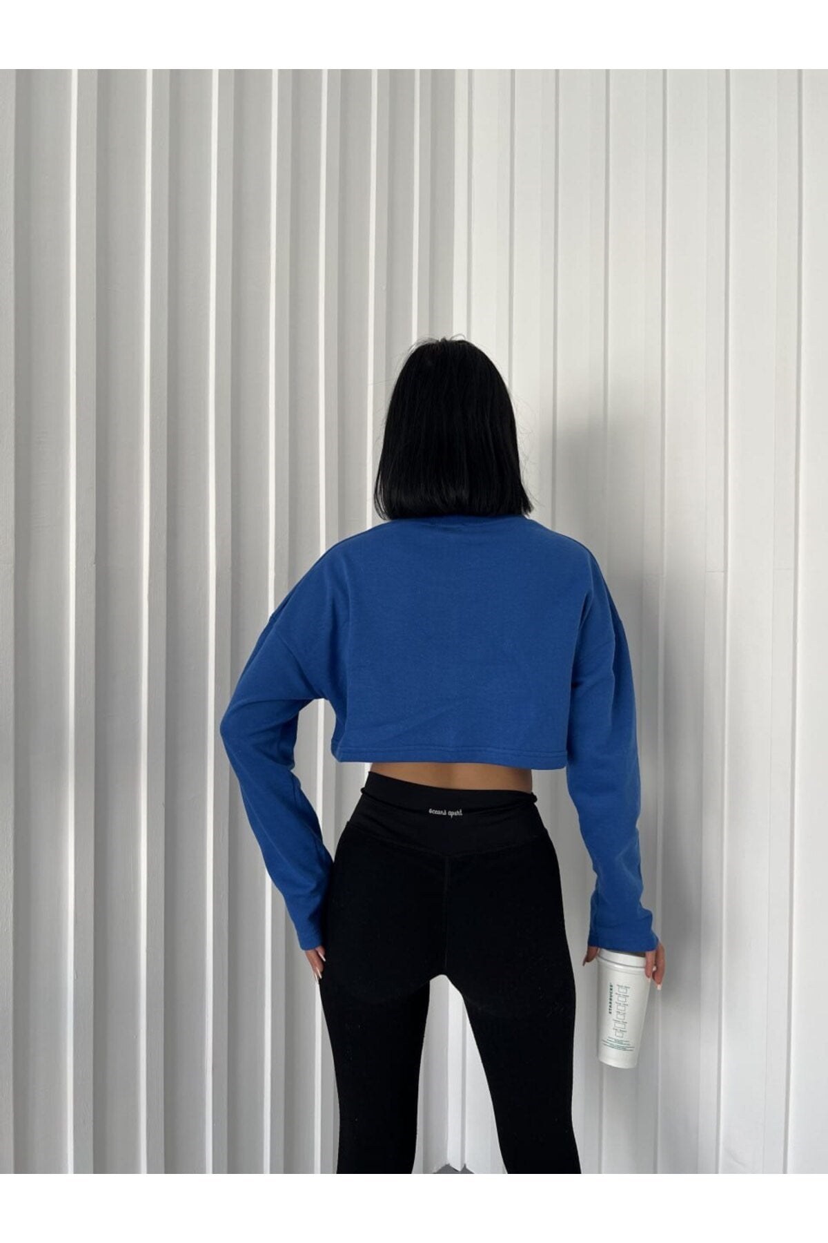 Hoodie Atelier Saks Crop Bisiklet Yaka Sweatshirt Outdoor Streetwear Y2K DailyFashion