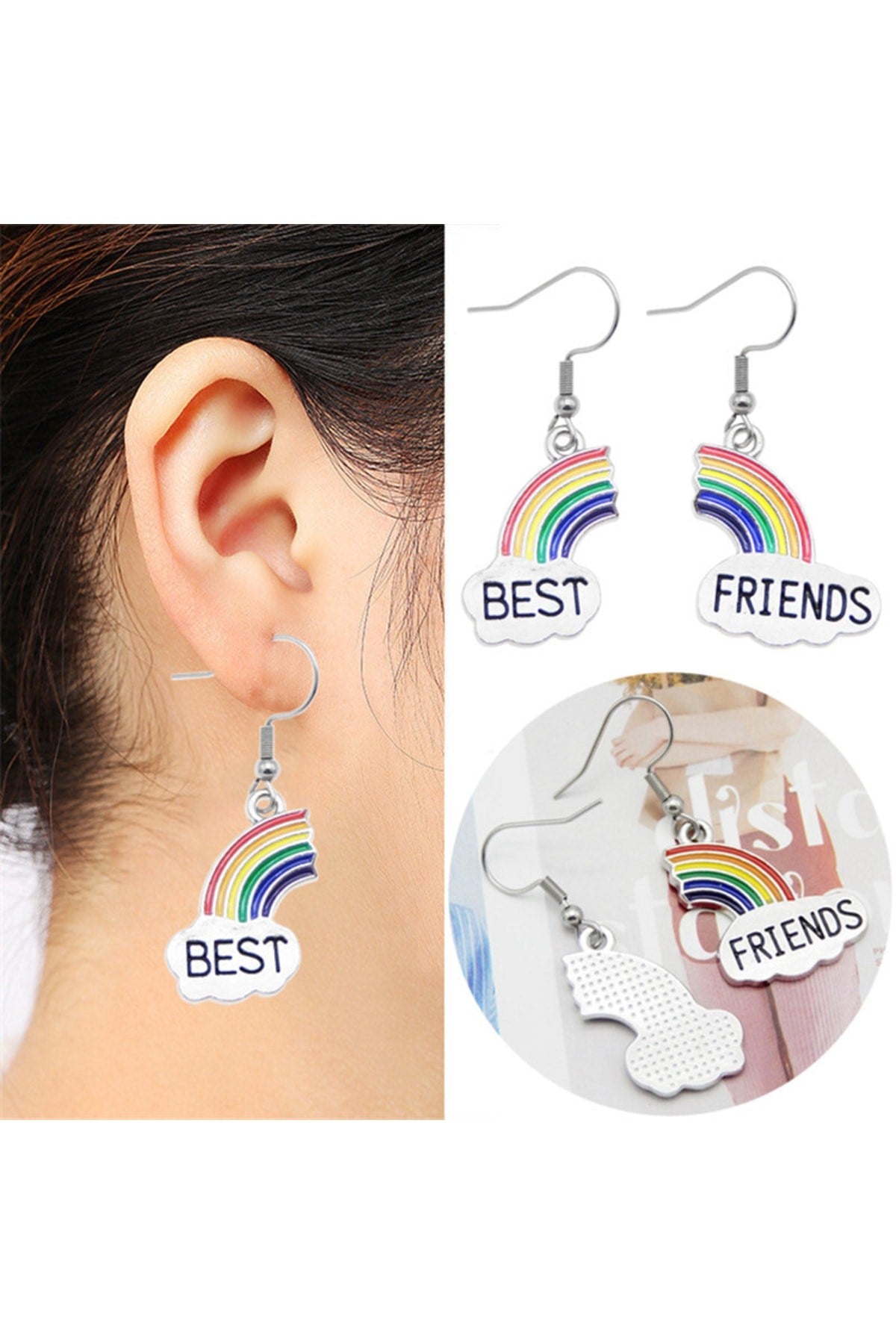 Gökkuşağı Best Friends Küpe