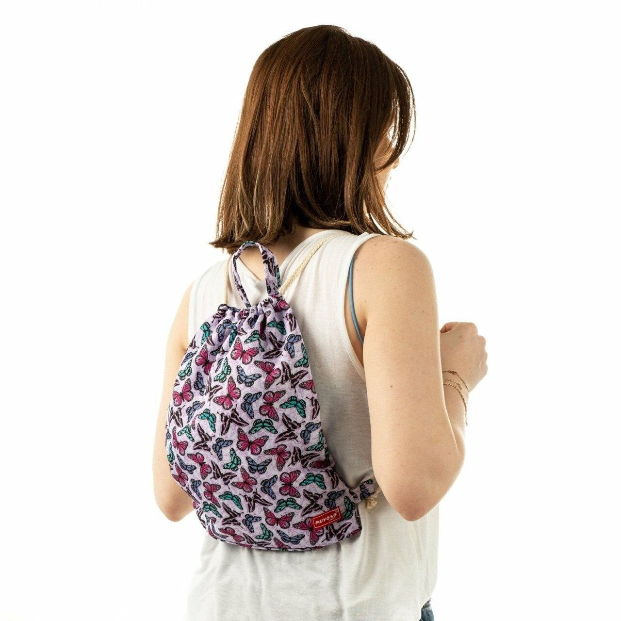 Kelebek Baskılı Kolay Taşınabilir Askılı Unisex Çanta